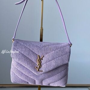 Authentic Yves Saint Laurent Purple Quilted Women's Bag